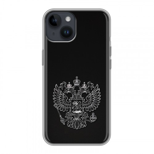 Дизайнерский силиконовый чехол для Iphone 14 Герб России
