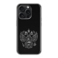 Дизайнерский силиконовый чехол для Iphone 15 Pro Герб России
