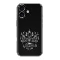 Дизайнерский силиконовый чехол для Iphone 16 Герб России