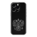 Дизайнерский силиконовый чехол для Iphone 16 Pro Герб России