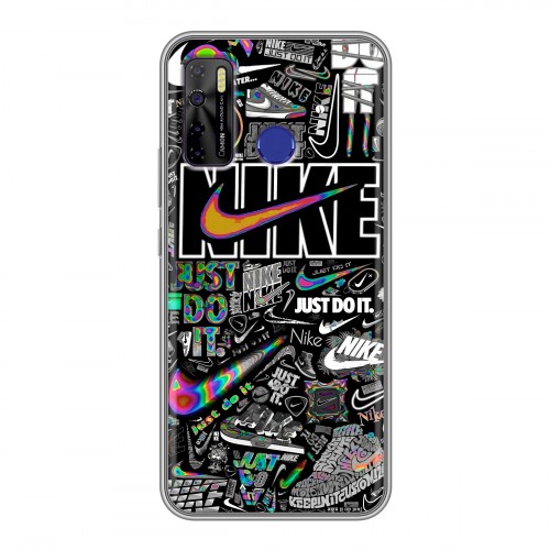 Дизайнерский силиконовый с усиленными углами чехол для Tecno Camon 15 Найк