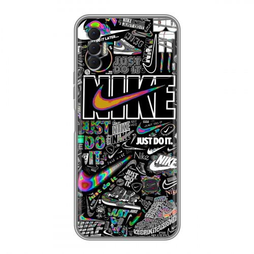 Дизайнерский силиконовый с усиленными углами чехол для Tecno Spark 8P Найк