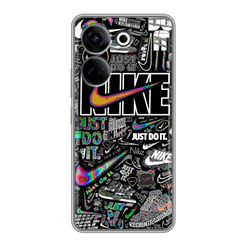 Дизайнерский силиконовый с усиленными углами чехол для Tecno Camon 20 Найк