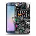 Дизайнерский силиконовый чехол для Samsung Galaxy S6 Edge Найк