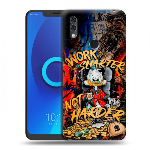 Дизайнерский силиконовый чехол для Alcatel 5V Дональд Дак Деньги