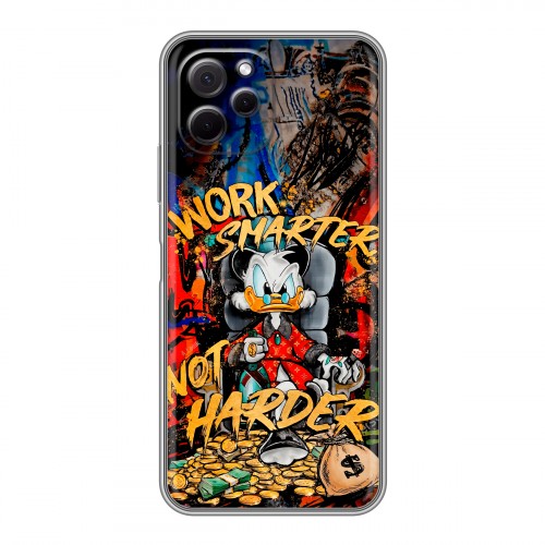 Дизайнерский силиконовый с усиленными углами чехол для Huawei Nova Y61 Дональд Дак Деньги