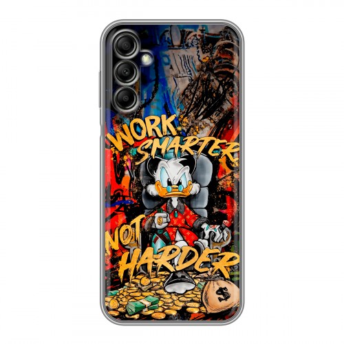 Дизайнерский силиконовый чехол для Samsung Galaxy A14 Дональд Дак Деньги