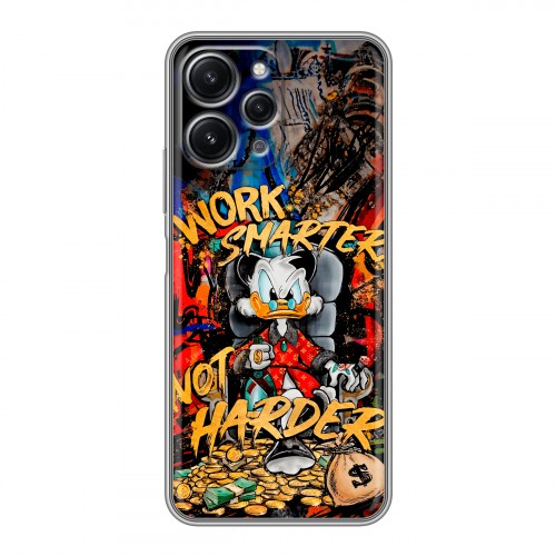 Дизайнерский пластиковый чехол для Xiaomi RedMi 12 Дональд Дак Деньги