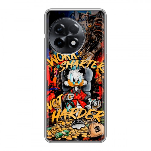 Дизайнерский силиконовый чехол для OnePlus 11R Дональд Дак Деньги