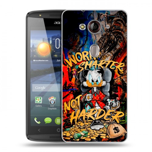 Дизайнерский пластиковый чехол для Acer Liquid E3 Дональд Дак Деньги