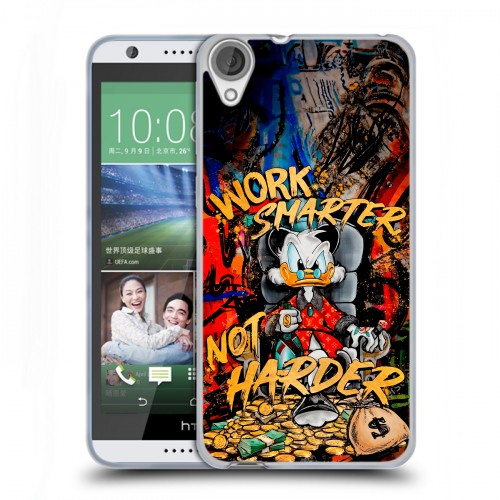 Дизайнерский силиконовый чехол для HTC Desire 820 Дональд Дак Деньги