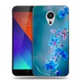 Дизайнерский пластиковый чехол для Meizu MX5 Голубые цветы