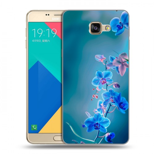 Дизайнерский силиконовый чехол для Samsung Galaxy A9 Голубые цветы