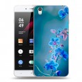 Дизайнерский пластиковый чехол для OnePlus X Голубые цветы