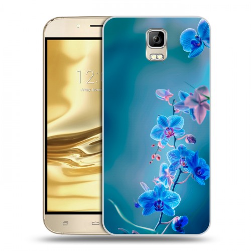 Дизайнерский пластиковый чехол для Umi Rome Голубые цветы