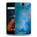 Дизайнерский силиконовый чехол для Wileyfox Storm Голубые цветы