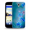 Дизайнерский пластиковый чехол для ZTE Blade A510 Голубые цветы