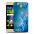 Дизайнерский пластиковый чехол для Huawei GR3 Голубые цветы