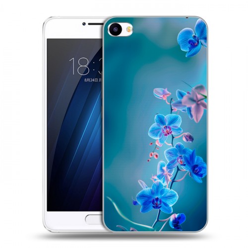 Дизайнерский пластиковый чехол для Meizu U20 Голубые цветы
