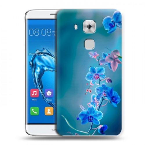 Дизайнерский пластиковый чехол для Huawei Nova Plus Голубые цветы