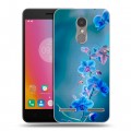 Дизайнерский пластиковый чехол для Lenovo K6 Голубые цветы