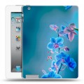Дизайнерский пластиковый чехол для Ipad 2/3/4 Голубые цветы