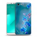 Дизайнерский пластиковый чехол для OPPO A83 Голубые цветы