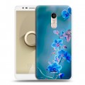 Дизайнерский силиконовый чехол для Alcatel 3C Голубые цветы