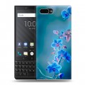 Дизайнерский пластиковый чехол для BlackBerry KEY2 Голубые цветы