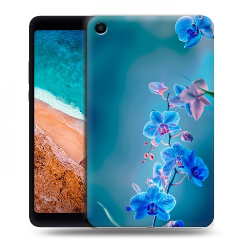 Дизайнерский силиконовый чехол для Xiaomi Mi Pad 4 Голубые цветы