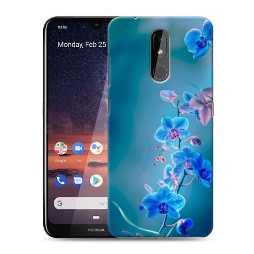 Дизайнерский силиконовый чехол для Nokia 3.2 Голубые цветы