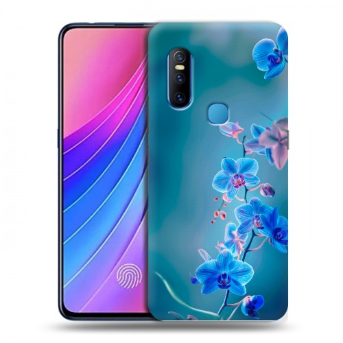 Дизайнерский пластиковый чехол для Vivo V15 Голубые цветы