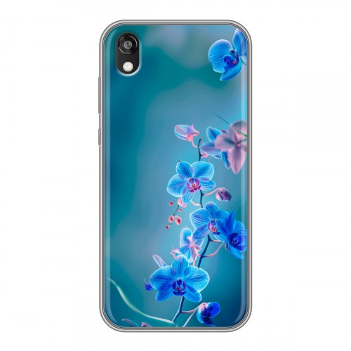 Дизайнерский силиконовый чехол для Huawei Honor 8s Голубые цветы