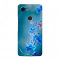 Дизайнерский пластиковый чехол для Google Pixel 3a Голубые цветы