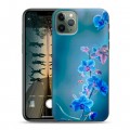Дизайнерский силиконовый чехол для Iphone 11 Pro Голубые цветы