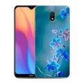 Дизайнерский пластиковый чехол для Xiaomi RedMi 8A Голубые цветы