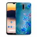 Дизайнерский силиконовый чехол для Nokia 2.3 Голубые цветы