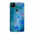 Дизайнерский пластиковый чехол для Google Pixel 4a Голубые цветы