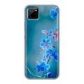 Дизайнерский силиконовый чехол для Realme C11 Голубые цветы
