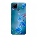 Дизайнерский пластиковый чехол для Realme C15 Голубые цветы