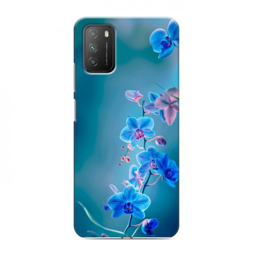 Дизайнерский пластиковый чехол для Xiaomi Poco M3 Голубые цветы
