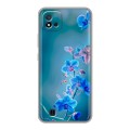 Дизайнерский силиконовый чехол для Realme C20 Голубые цветы