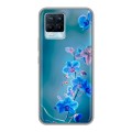 Дизайнерский силиконовый чехол для Realme 8 Голубые цветы