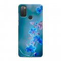 Дизайнерский силиконовый чехол для Alcatel 3L (2021) Голубые цветы