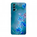 Дизайнерский силиконовый чехол для Realme GT Голубые цветы