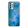 Дизайнерский силиконовый чехол для Samsung Galaxy A23 Голубые цветы