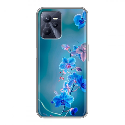 Дизайнерский силиконовый чехол для Realme C35 Голубые цветы