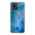 Дизайнерский силиконовый чехол для Realme C30 Голубые цветы