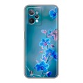 Дизайнерский силиконовый чехол для Realme C31 Голубые цветы