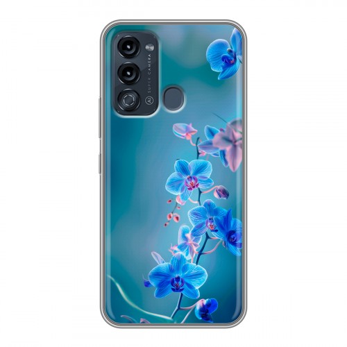 Дизайнерский силиконовый чехол для Itel Vision 3 Голубые цветы